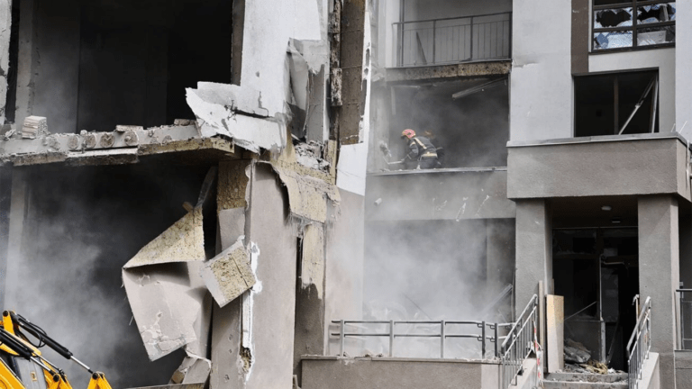 Blasts swung Kyiv's central district twice a week